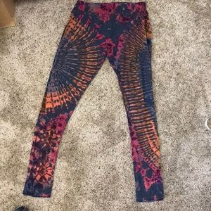 Tie Dye Harem Pants Leggings - Size L-2X